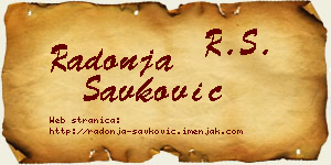 Radonja Savković vizit kartica